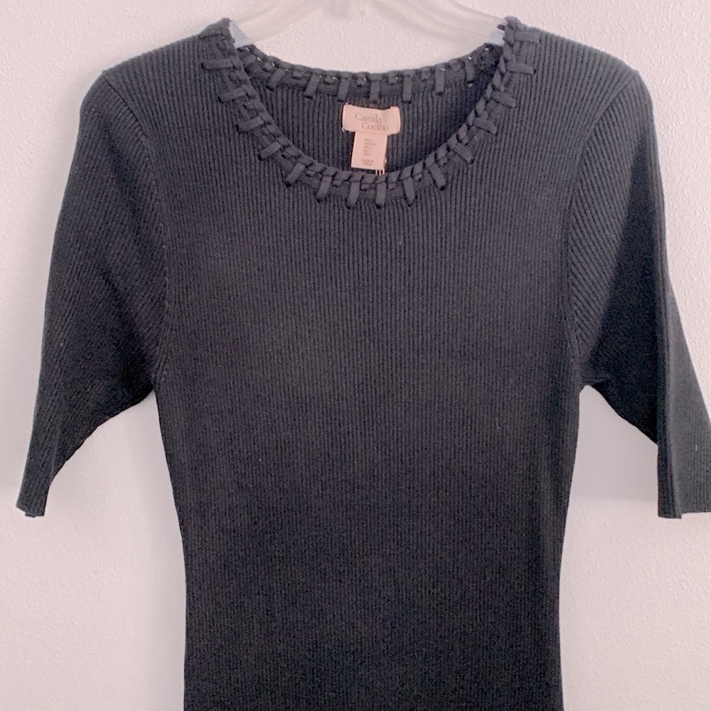 CAMILA Coelho Cocktail maxi/midi dress short sleeve crew neck NEW women’s sz L